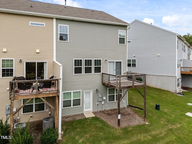 1151 Epiphany Rd, Morrisville, NC 27560 - rear view of property featuring a deck and a yard