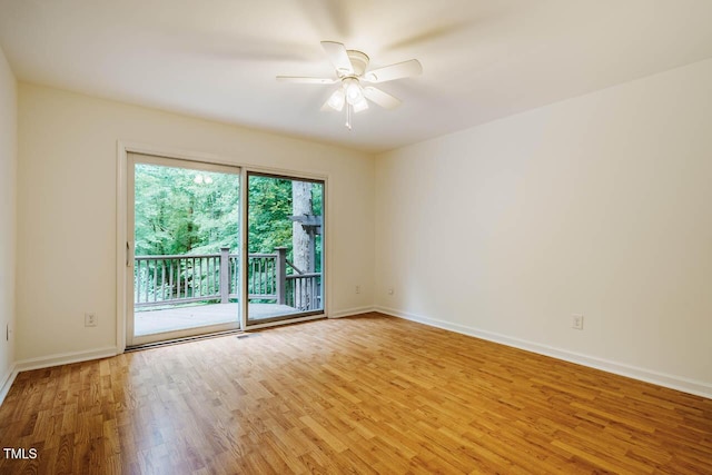 106 Redbud, Pittsboro, NC 27312 - empty room with light wood finished floors, baseboards, and ceiling fan