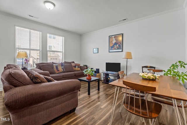 506 Oak Forest View Ln, Wake Forest, NC 27587 - living area with ornamental molding and wood finished floors