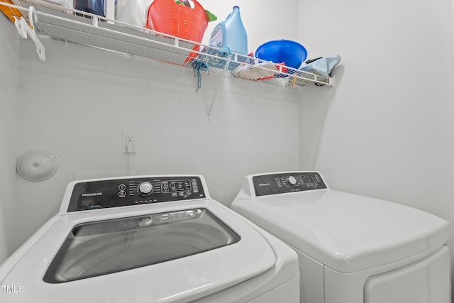 506 Oak Forest View Ln, Wake Forest, NC 27587 - washroom with separate washer and dryer