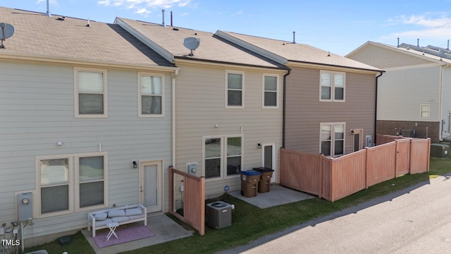 506 Oak Forest View Ln, Wake Forest, NC 27587 - rear view of property with cooling unit and a patio