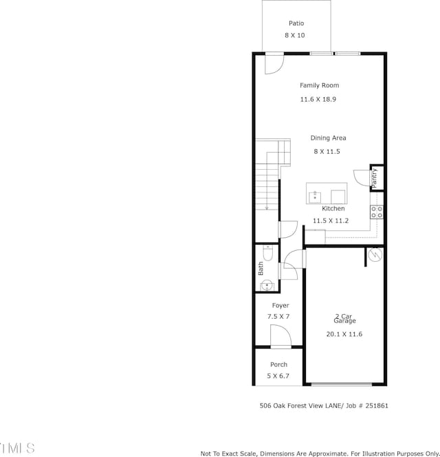 506 Oak Forest View Ln, Wake Forest, NC 27587 - home floor plan