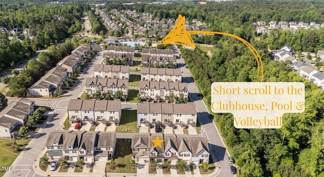 506 Oak Forest View Ln, Wake Forest, NC 27587 - aerial view of residential area with a forest