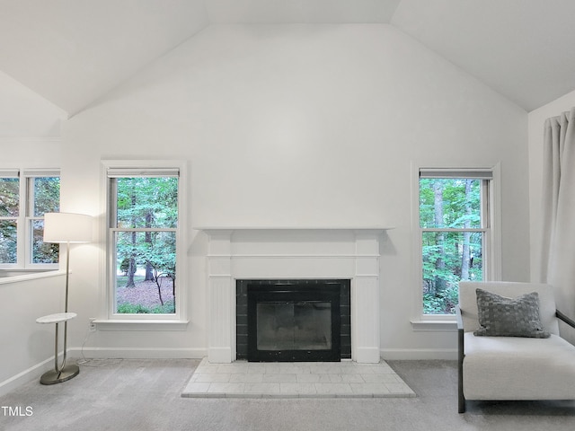 107 Long Shadow Ln, Cary, NC 27518 - detailed view of a brick fireplace, carpet flooring, and baseboards