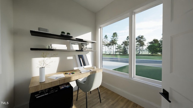 1806 Pershing Rd, Raleigh, NC 27608 - home office featuring wood finished floors and baseboards