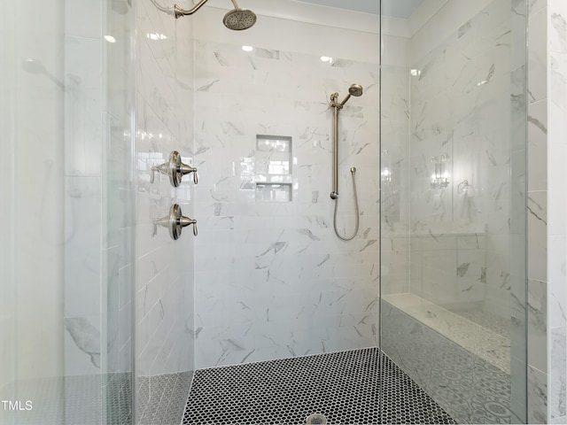 3160 Mantle Ridge Dr, Apex, NC 27502 - bathroom featuring a tile shower