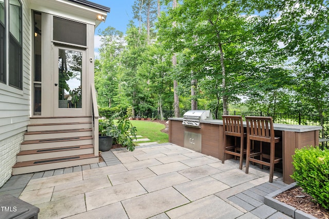 3160 Mantle Ridge Dr, Apex, NC 27502 - view of patio with entry steps and view of wooded area