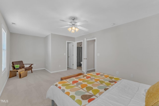 711 Keystone Park Dr Unit 7, Morrisville, NC 27560 - bedroom featuring light carpet, baseboards, and a ceiling fan