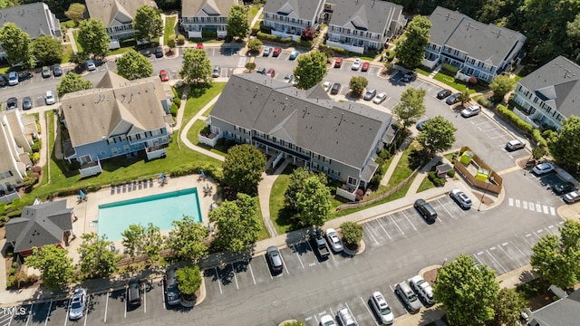 1313 Legacy Greene Ave, Wake Forest, NC 27587 - aerial perspective of suburban area featuring a pool area