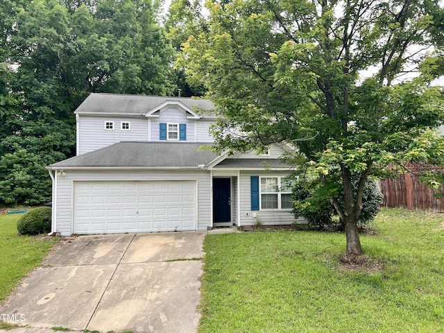 5911 Endsley Ct, Raleigh, NC 27610 - view of front of house with concrete driveway