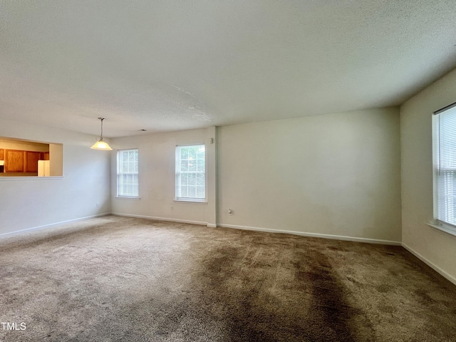 5911 Endsley Ct, Raleigh, NC 27610 - empty room featuring carpet floors, baseboards, and a textured ceiling