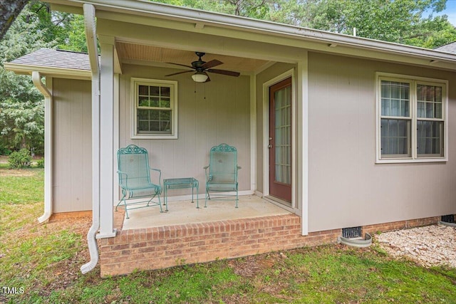 8133 Holly Forest Rd, Wake Forest, NC 27587 - view of patio / terrace featuring ceiling fan