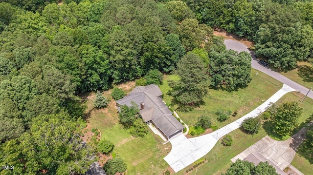 8133 Holly Forest Rd, Wake Forest, NC 27587 - aerial overview of property's location featuring a heavily wooded area