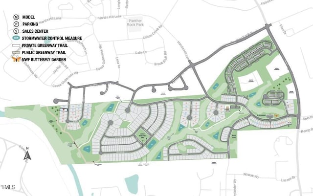 map showing property parcels