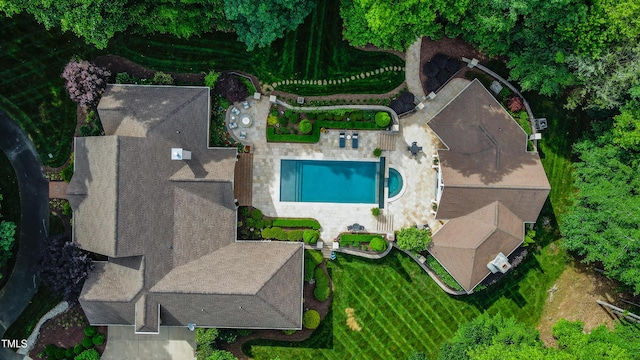 3197 Carriage Creek Ct, Haw River, NC 27258 - aerial view of property and surrounding area featuring a pool area