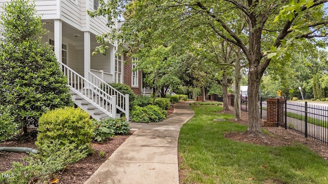 3923 Napa Valley Dr, Raleigh, NC 27612 - view of yard with stairs