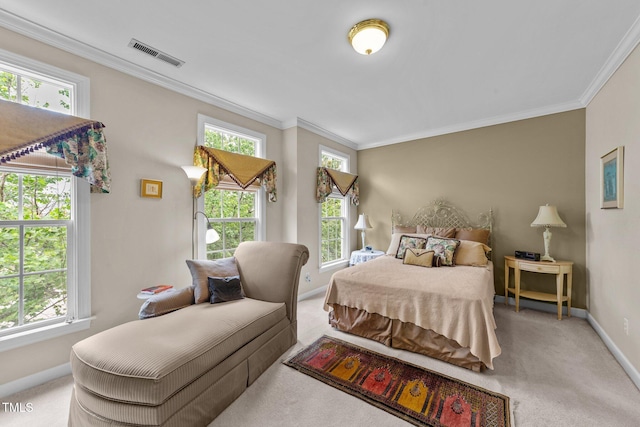 3923 Napa Valley Dr, Raleigh, NC 27612 - bedroom featuring carpet floors, crown molding, and baseboards