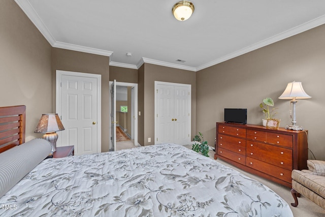 3923 Napa Valley Dr, Raleigh, NC 27612 - carpeted bedroom featuring crown molding and a closet