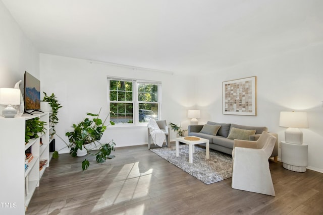 1208 Manassas Ct Unit A, Raleigh, NC 27609 - living area featuring wood finished floors and baseboards