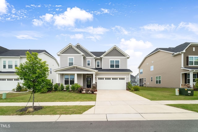 5420 Mill Dam Rd, Wake Forest, NC 27587 - craftsman house with an attached garage, concrete driveway, and a front yard