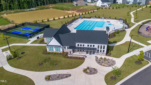 5420 Mill Dam Rd, Wake Forest, NC 27587 - bird's eye view of a pool area