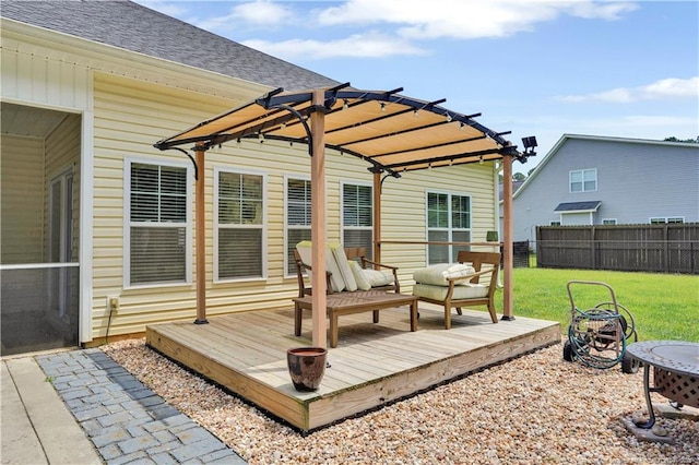 213 Windwood Dr, Stedman, NC 28391 - deck with a pergola