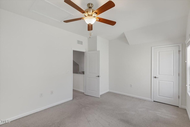2837 Milano Ave, Apex, NC 27502 - unfurnished bedroom featuring light colored carpet, baseboards, and ceiling fan
