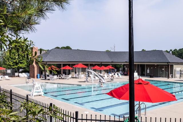 2837 Milano Ave, Apex, NC 27502 - community pool with a patio
