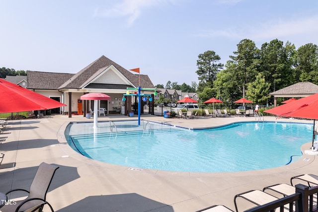 2837 Milano Ave, Apex, NC 27502 - community pool featuring a patio area
