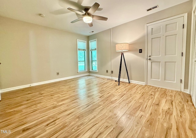 4120 Sedgewood Dr Unit 106, Raleigh, NC 27612 - spare room with light wood finished floors, baseboards, and a ceiling fan