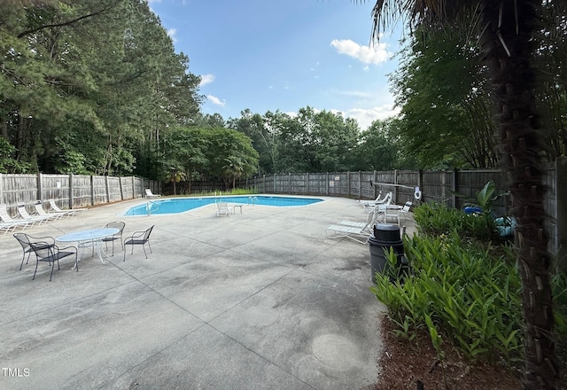 4120 Sedgewood Dr Unit 106, Raleigh, NC 27612 - community pool with a fenced backyard, a patio, and view of wooded area