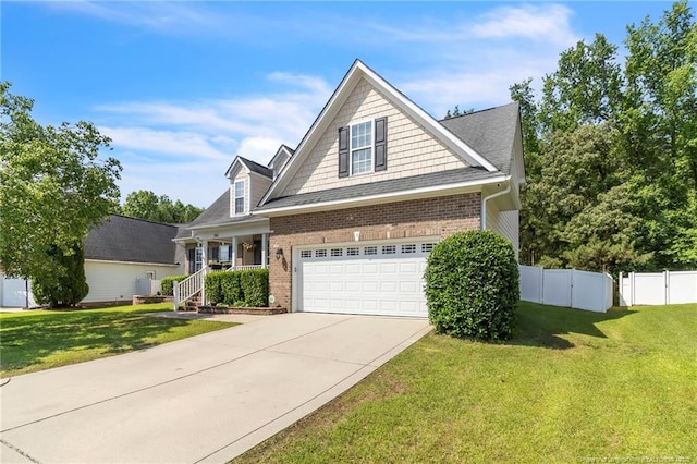 view of front of house featuring brick siding, concrete driveway, and a garage