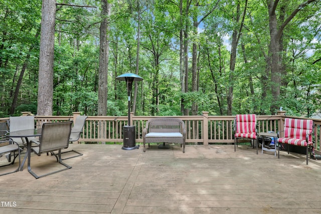 123 W Camden Forest Dr, Cary, NC 27518 - wooden deck with outdoor dining area