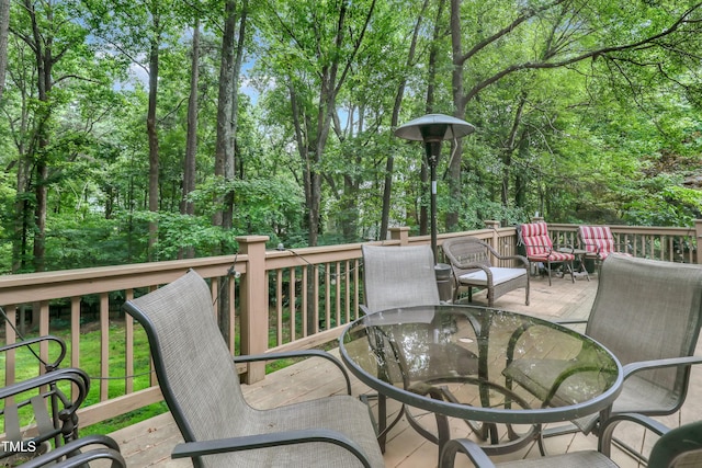 123 W Camden Forest Dr, Cary, NC 27518 - deck with outdoor dining area