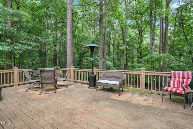 123 W Camden Forest Dr, Cary, NC 27518 - wooden terrace with outdoor dining space