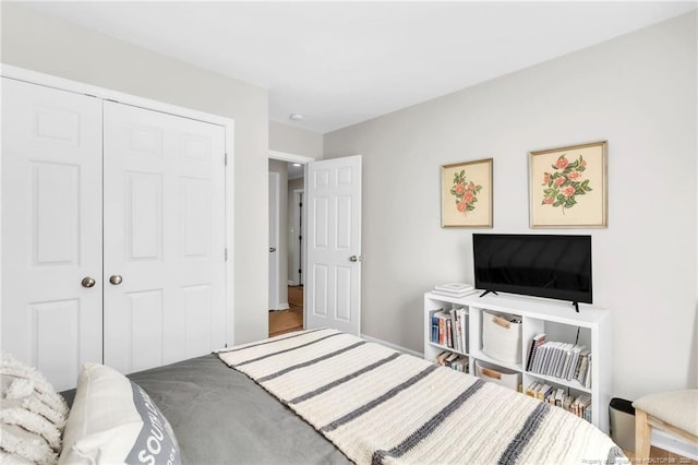 bedroom featuring a closet
