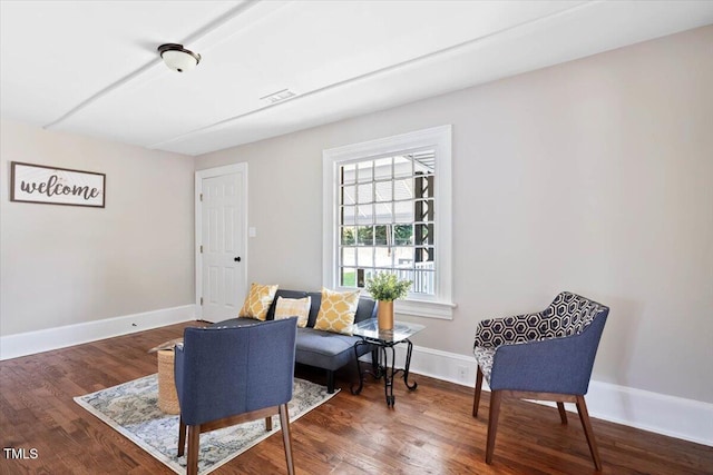 201 Van St, Pinetops, NC 27864 - living area featuring baseboards and wood finished floors