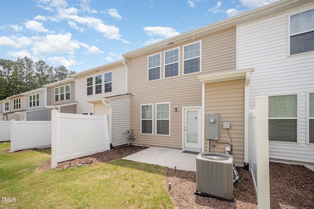 113 Blandford St, Franklinton, NC 27525 - rear view of property with cooling unit and a patio