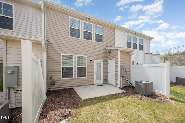 113 Blandford St, Franklinton, NC 27525 - back of house with central AC unit and a patio area