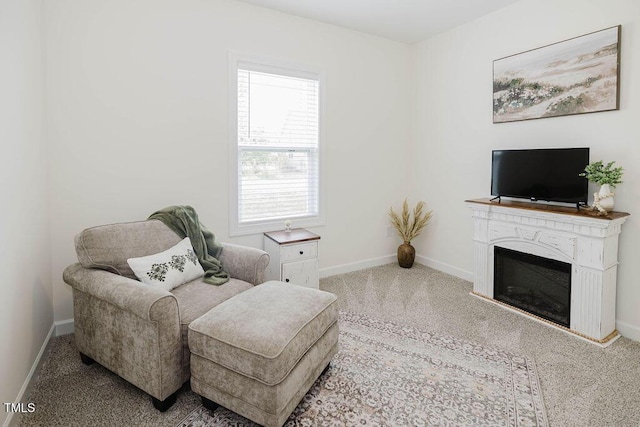 176 Lowery Ln, Benson, NC 27504 - living area with carpet flooring and baseboards