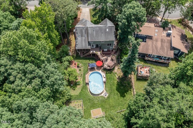 108 Hanover Pl, Chapel Hill, NC 27516 - drone / aerial view of a pool