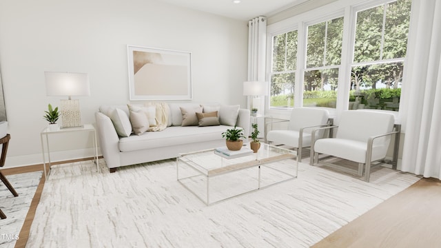 4091 Elk Creek Ln Unit 9, Raleigh, NC 27612 - living area featuring wood finished floors and baseboards