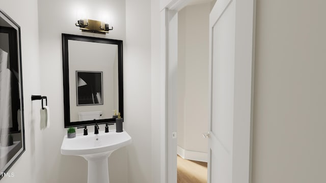 4091 Elk Creek Ln Unit 9, Raleigh, NC 27612 - half bath with wood finished floors