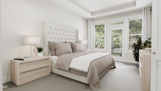 4091 Elk Creek Ln Unit 9, Raleigh, NC 27612 - bedroom featuring light carpet, recessed lighting, and a raised ceiling