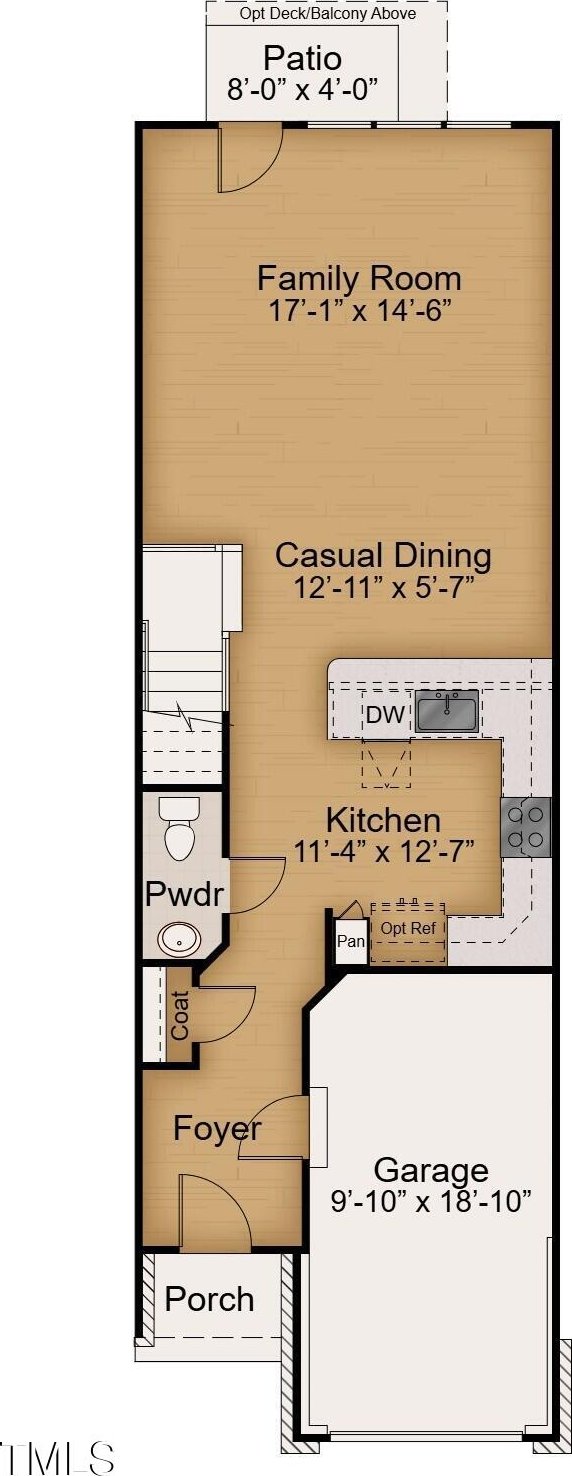 4091 Elk Creek Ln Unit 9, Raleigh, NC 27612 - floor plan / room layout