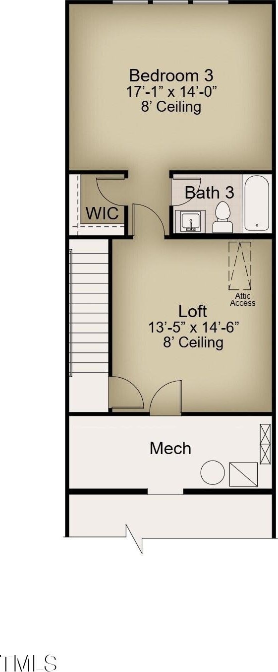 4091 Elk Creek Ln Unit 9, Raleigh, NC 27612 - floor plan / room layout
