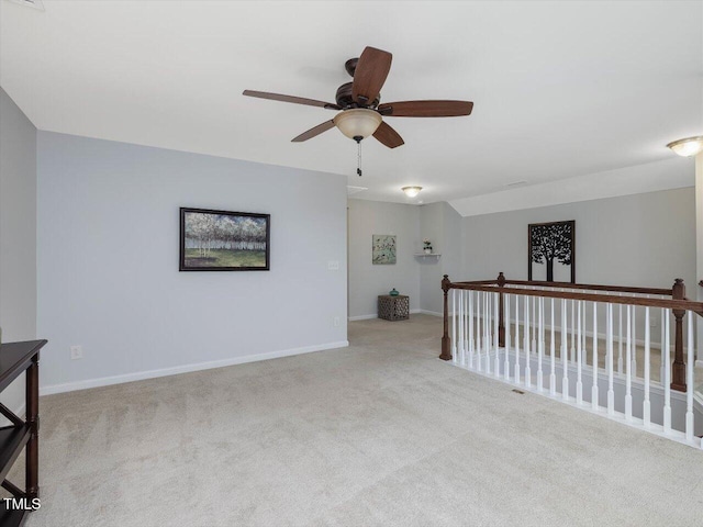 136 Shadow Hawk Dr, Durham, NC 27713 - carpeted spare room featuring ceiling fan and baseboards