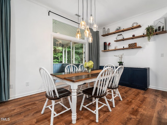 3400 Appling Way, Durham, NC 27703 - dining space featuring ornamental molding and wood finished floors