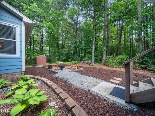 3400 Appling Way, Durham, NC 27703 - view of yard featuring an outdoor fire pit