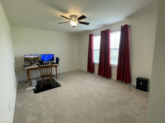 30 Junius Birch Trl, Franklinton, NC 27525 - carpeted office with a ceiling fan and baseboards
